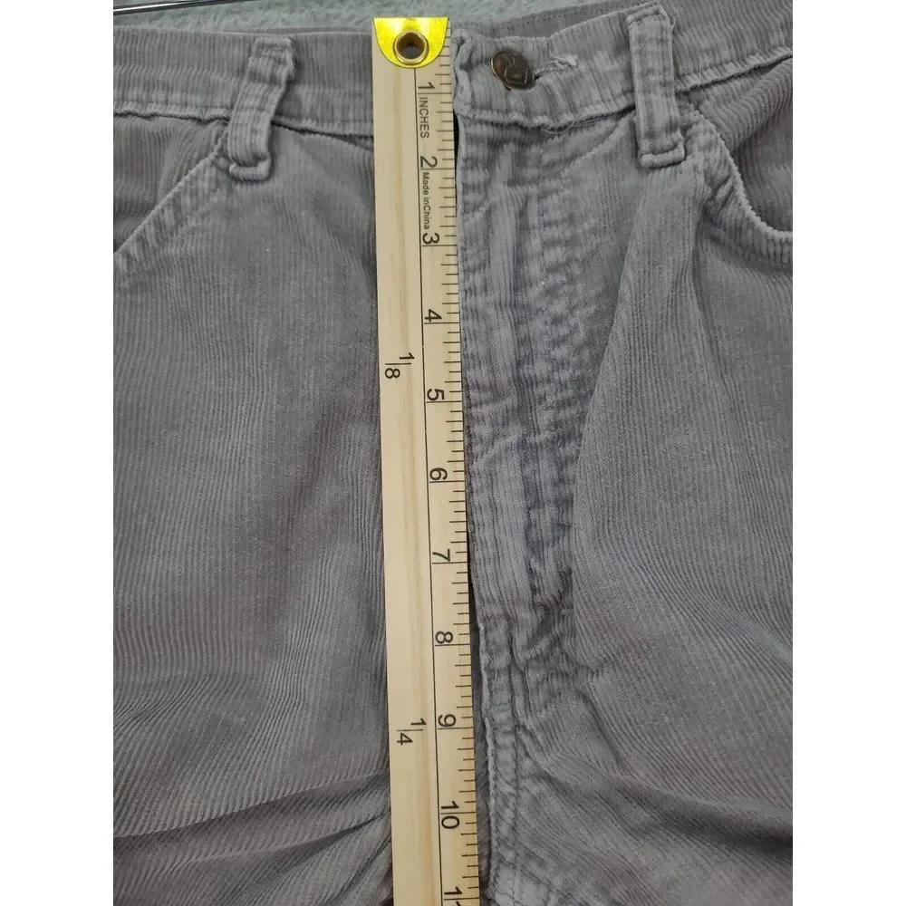 Vintage Sears Thumbs Up Corduroy Pants Gray Mens ‎ 32L Trim Fit Flared